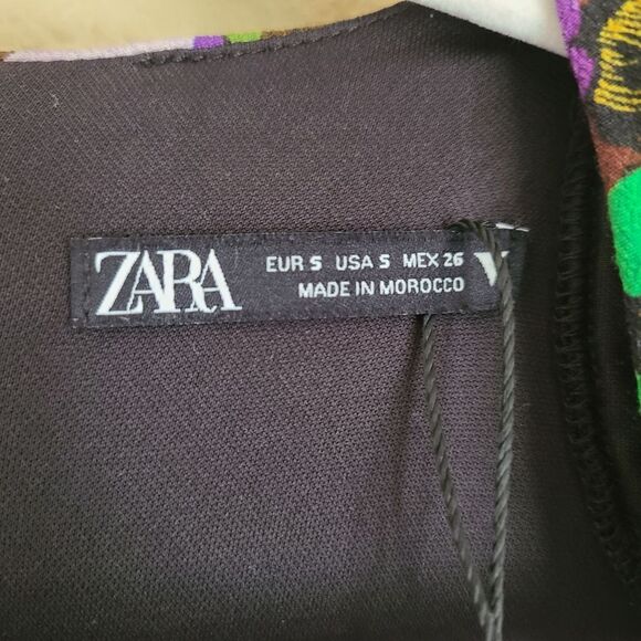 zara bodysuit long sleeve floral faux wrap bodysuit womens size S - Picture 4 of 6